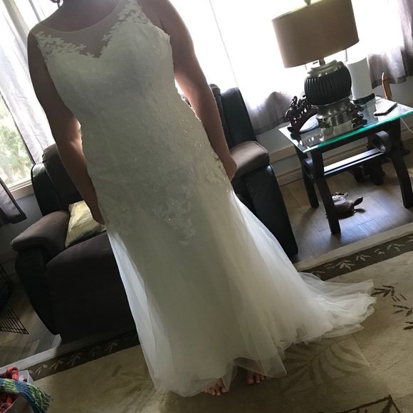 Wedding dress from David’s bridal size 16 - Picture 5 of 7